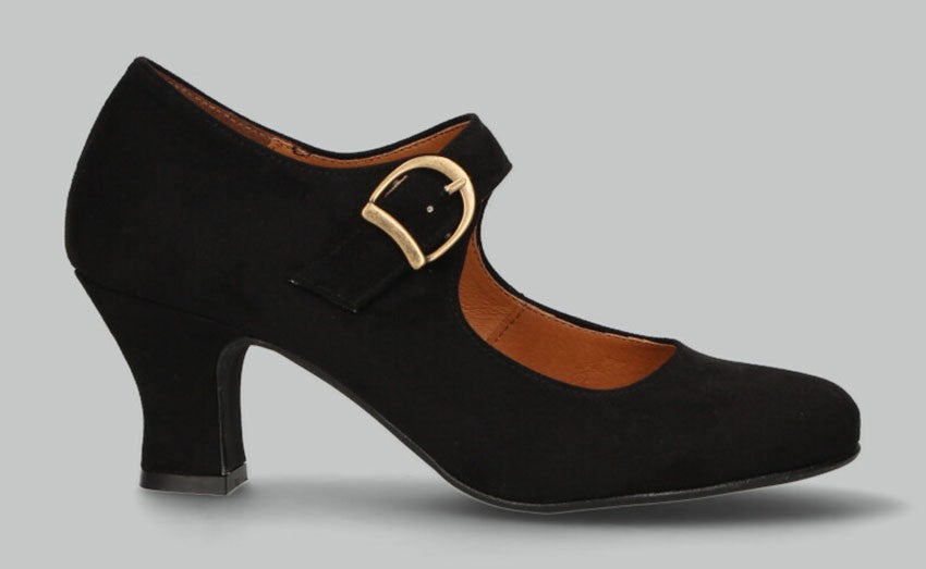 Flamenco Suede Black With Wide Buckle