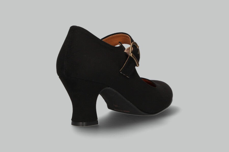 Flamenco Suede Black With Wide Buckle