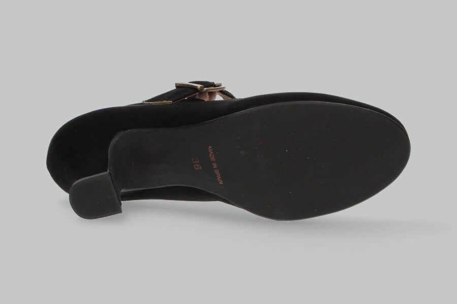 Flamenco Suede Black With Wide Buckle