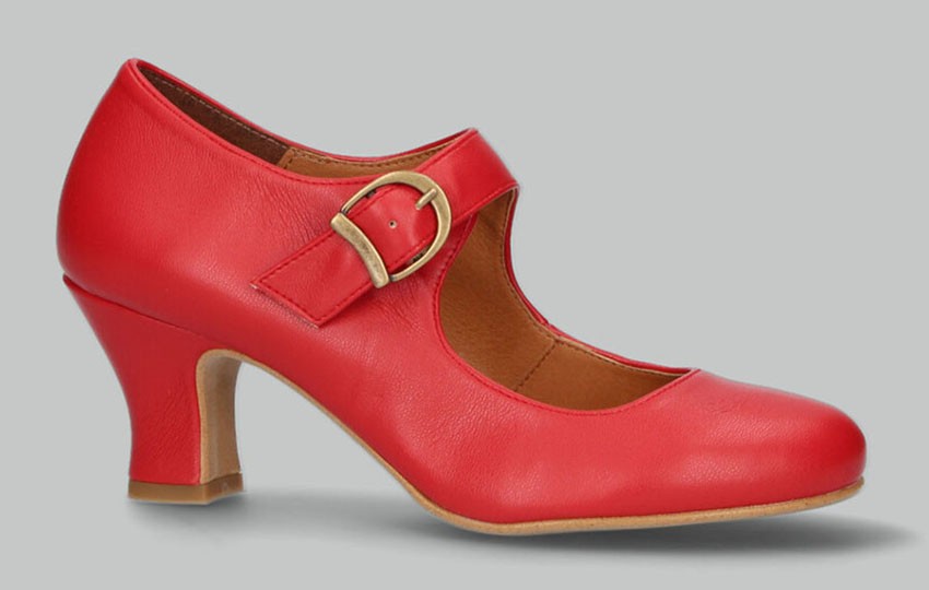 Red Flamenca With Wide Buckle