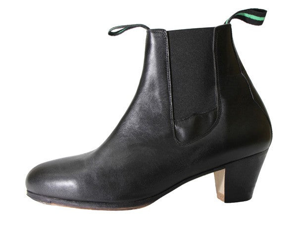 Botte de flamenco professionnelle en cuir noir