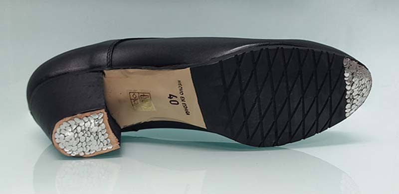 Men's semi-professional flamenco shoe in black leather