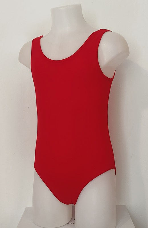 Maillot Niña Rojo Tirante Ancho