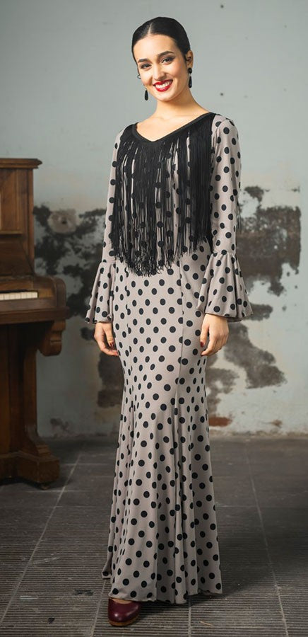 Robe de flamenco Lei à imprimé pois