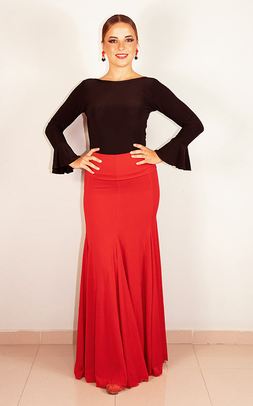 Jupe flamenco avec ceinture rouge