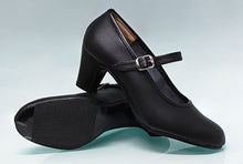 Chaussure amateur en cuir noir avec boucle