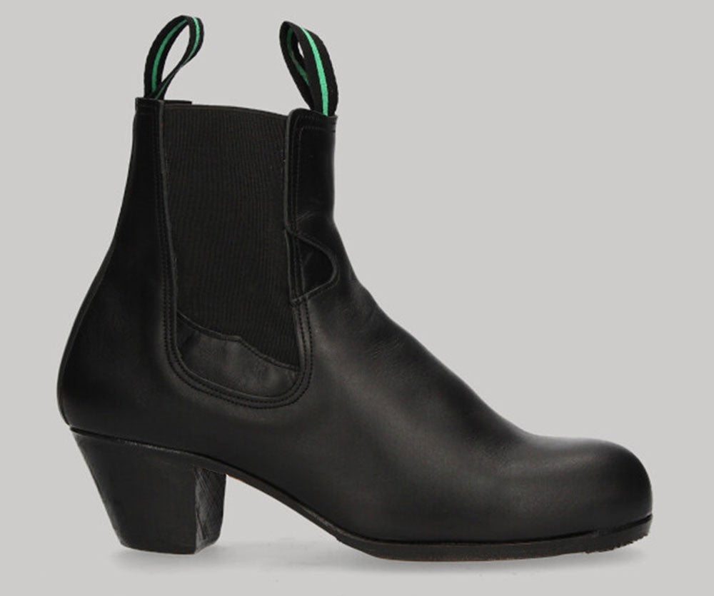 Botte de flamenco professionnelle en cuir noir