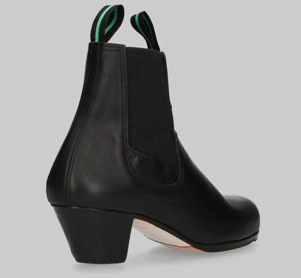 Botte de flamenco professionnelle en cuir noir