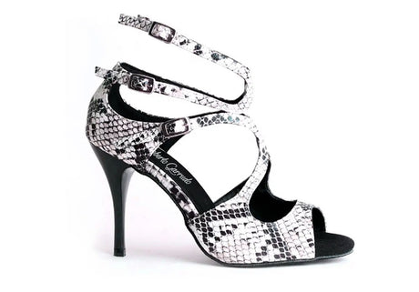 Chaussure de danse de salon et de tango à imprimé animalier fantaisie