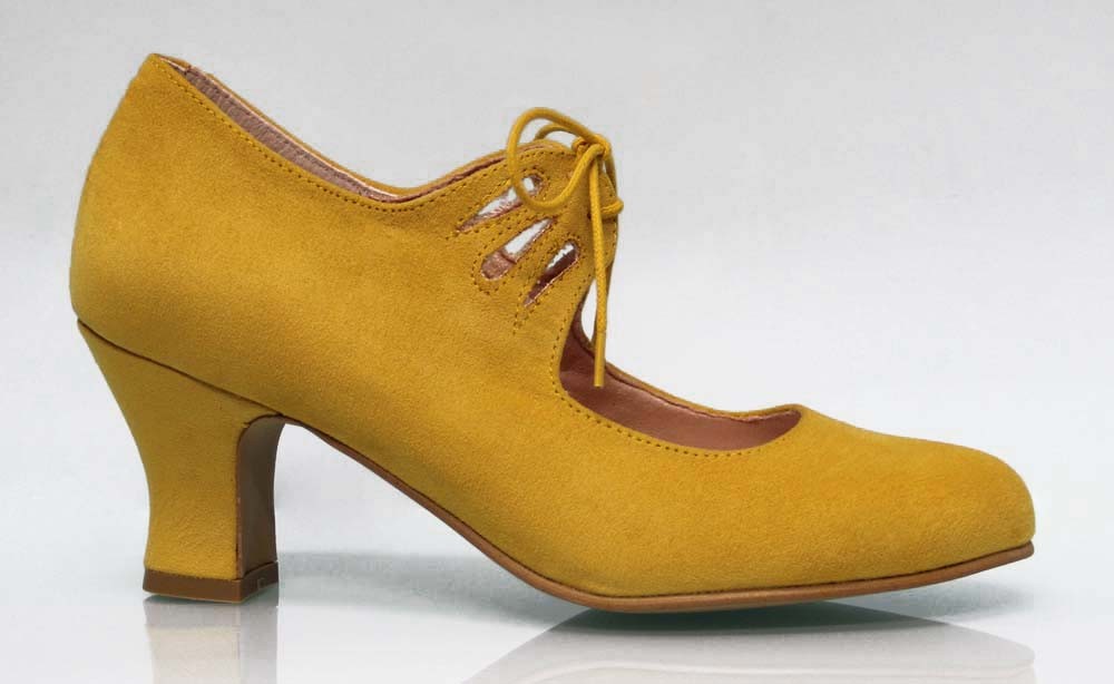 Flamenca Cordones Antelina Mostaza