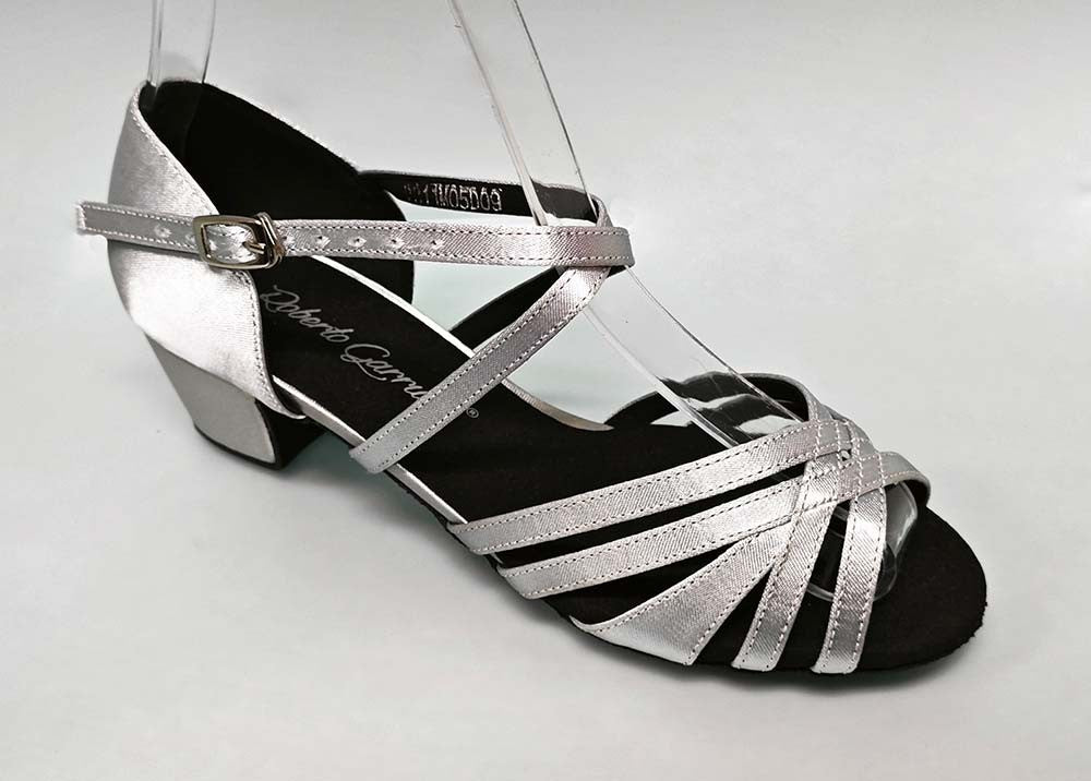 Zapato para Baile de Salón en Satén Color Plata