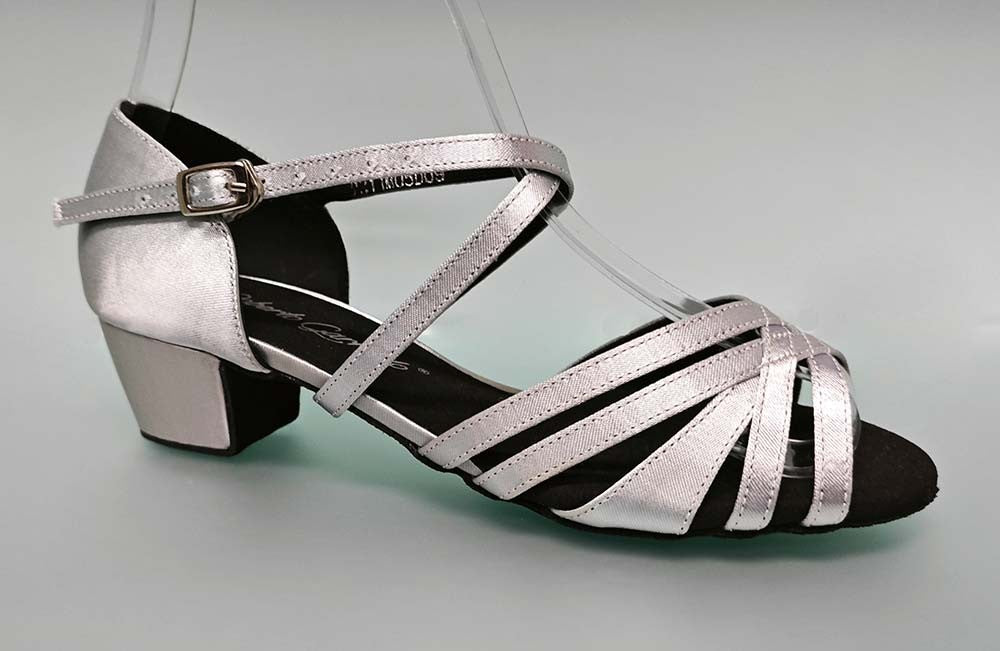 Zapato para Baile de Salón en Satén Color Plata
