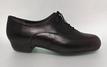 Professional black flamenco dance shoe with low heel