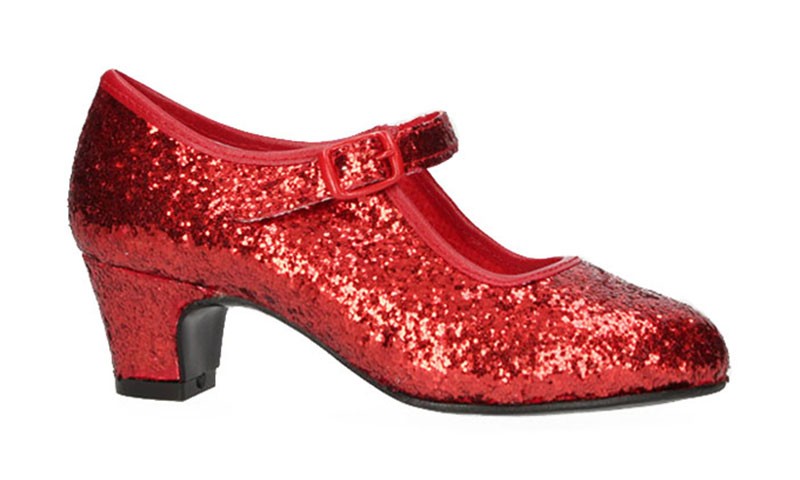 Zapato de Flamenca Glitter Rojo