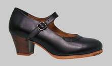 Zapato de baile flamenco profesional piel negro