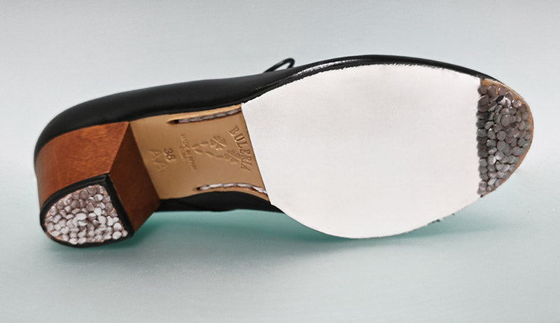 Zapato de baile Flamenco Profesional Piel Negro con Cordones