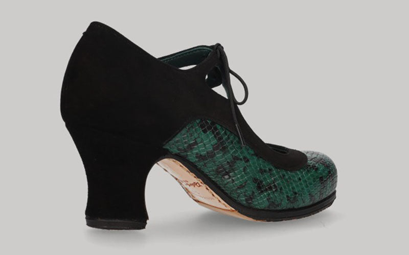 BLUCHER SERP. GREEN/BLACK SUEDE