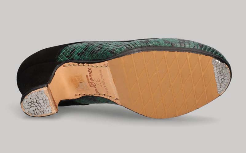 BLUCHER SERP. GREEN/BLACK SUEDE