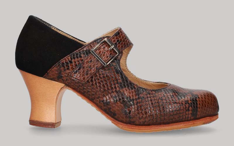 HEB. BROWN SNAKE/BLACK SUEDE BACK