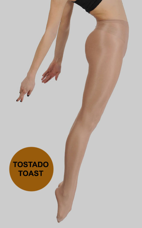 tan shiny elastic stockings