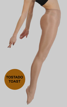 tan shiny elastic stockings