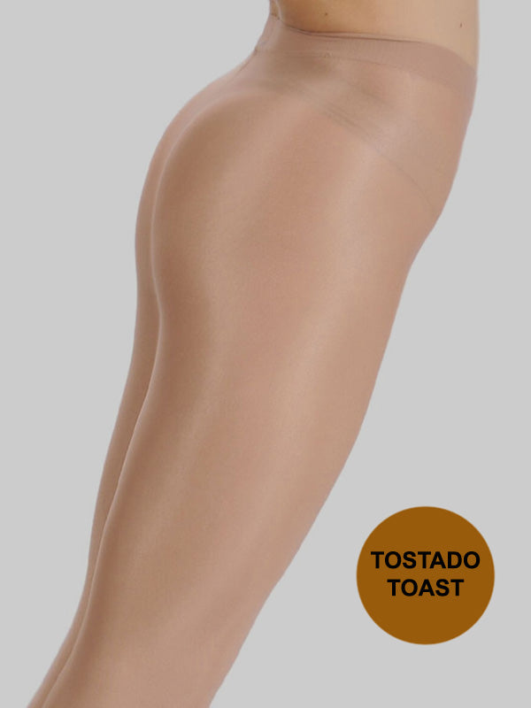 tan shiny elastic stockings