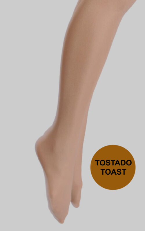 tan shiny elastic stockings