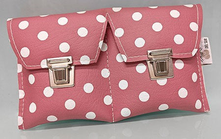 Funda Castañuela Profesional Color Coral con Lunares