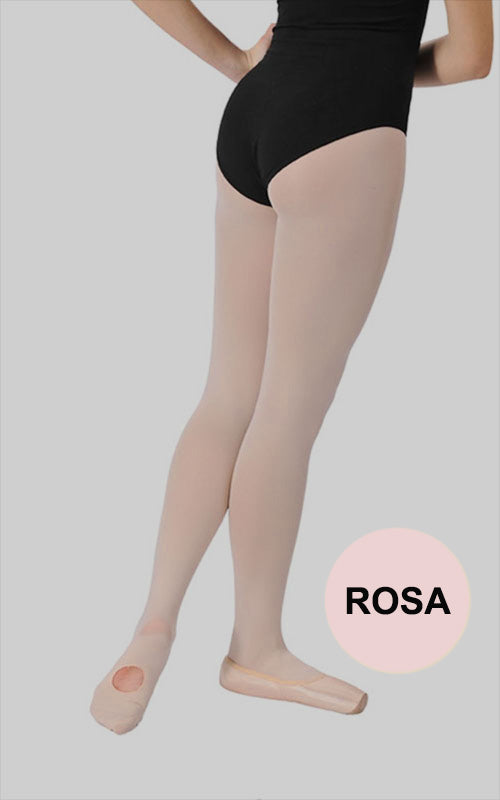 Media básica de estudio con banda elástica color rosa