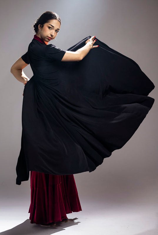 Cardigan long à manches courtes