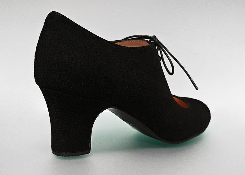 Zapato de baile flamenco semiprofesional ante negro