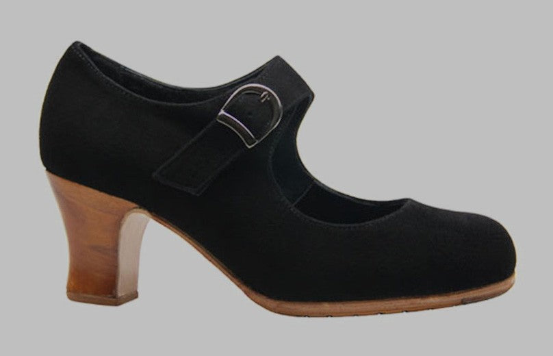 Zapato de baile flamenco profesional ante negro