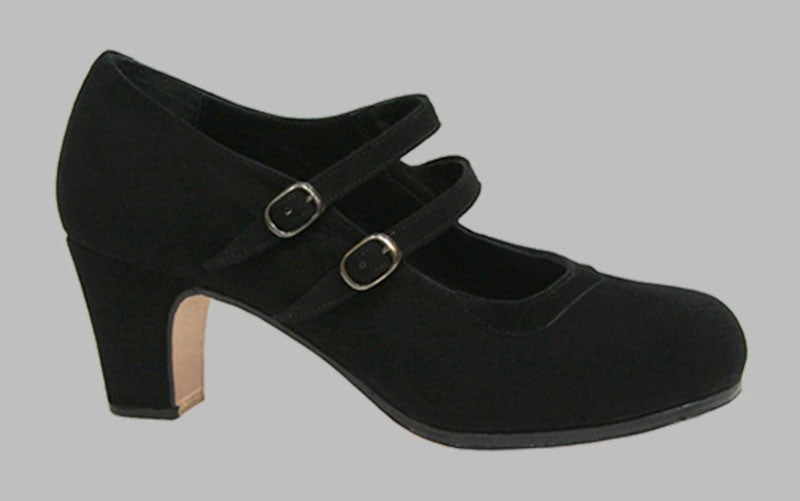Zapato de baile flamenco profesional ante negro