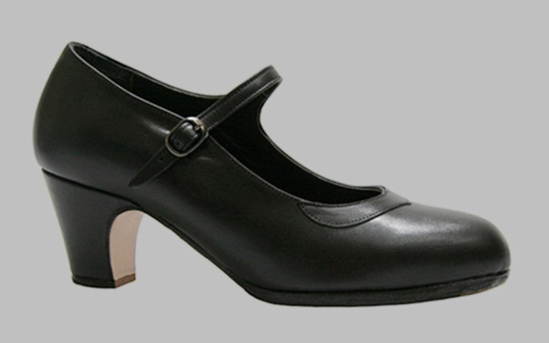Zapato de baile flamenco profesional piel negro