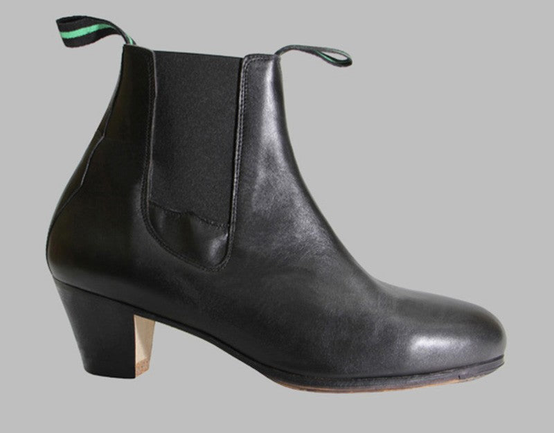 Botte de flamenco professionnelle en cuir noir