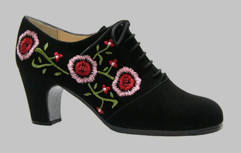 Chaussure de danse flamenco professionnelle en daim anglais