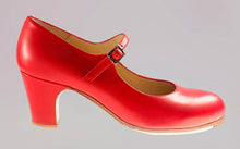 Zapato de Baile Flamenco Profesional Piel Rojo
