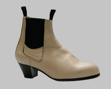 Botte de flamenco professionnelle en cuir beige