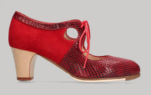 Professional Flamenco Dance Shoe in Snake Skin with Laces