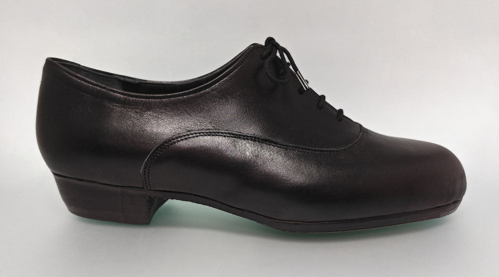 Chaussure de danse flamenco professionnelle noire à talon bas