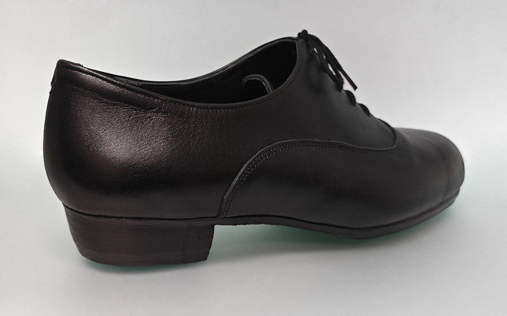 Chaussure de danse flamenco professionnelle noire à talon bas