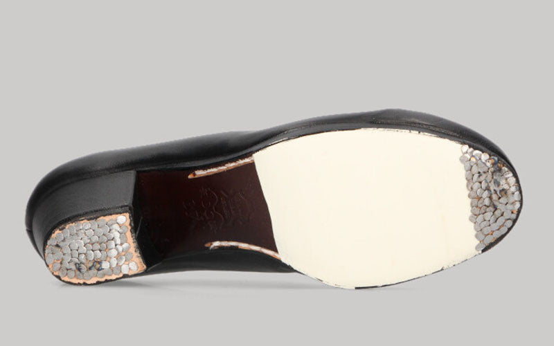Zapato de Baile Flamenco Profesional combinado en Piel Negro y Fantasía