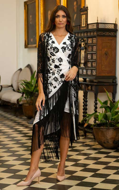 Chaqueta Crujia Encaje Negra