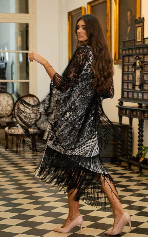 Chaqueta Crujia Encaje Negra