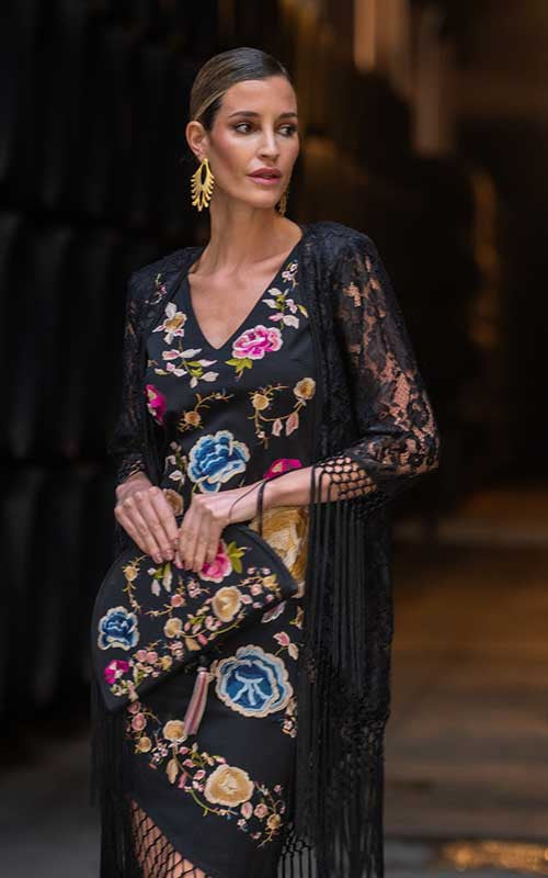 Chaqueta Crujia Encaje Negra