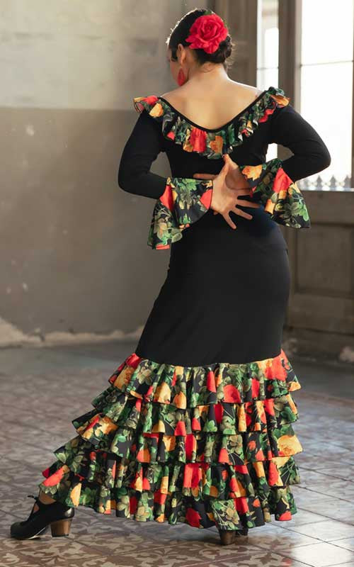 Falda Flamenco Zagra con 5 Volantes Estampados