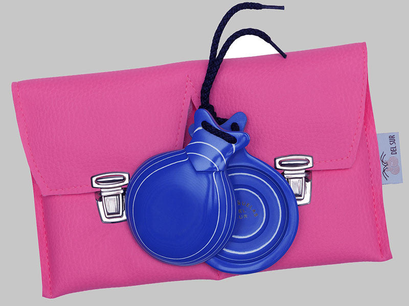 Professional Castanet Blue Glass Double Box