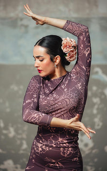 Haut Berre Flamenco en tricot élastique imprimé