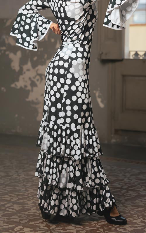 Jupe flamenco imprimée Vortex en différentes couleurs