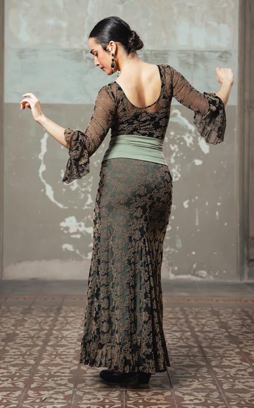 Jupe cabriole flamenco en tulle élastique avec ceinture, plusieurs couleurs au choix